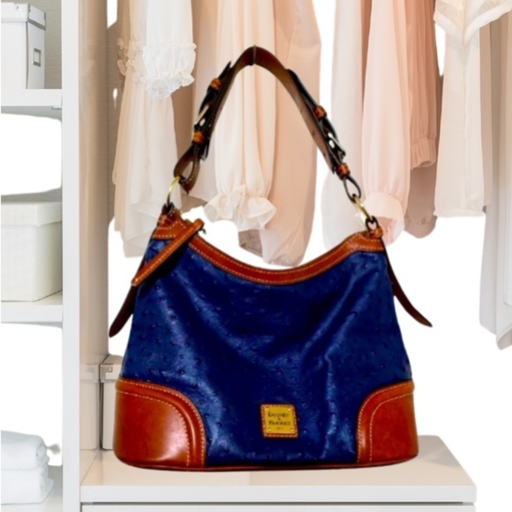 Dooney & Bourke Ostrich Hobo, Blue